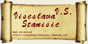 Višeslava Stanišić vizit kartica